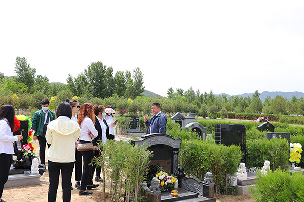 天顺祥领导带领选墓服务部话务部编辑部员工参观学习中华永久陵园